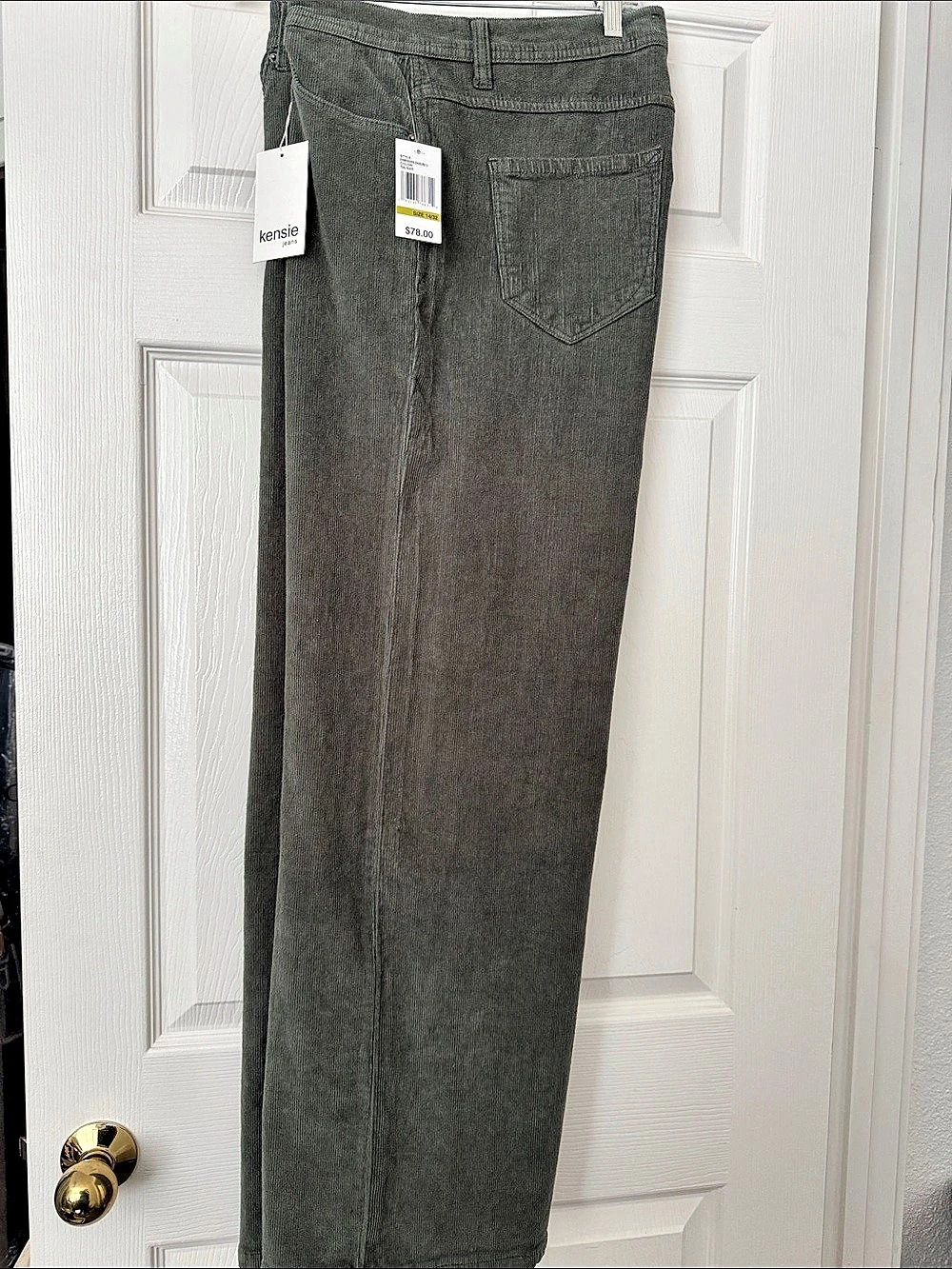 Kensie The Kaya High Rise Wide Leg Corduroy Jeans Waist 14/32 NWT